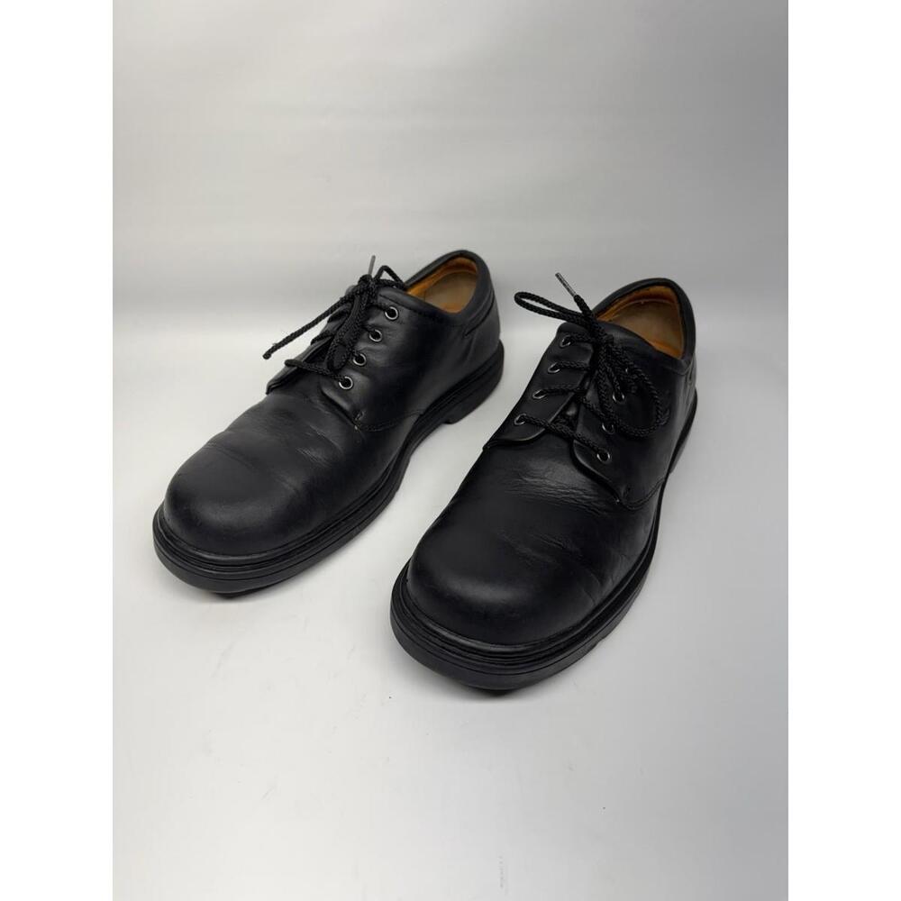 Timberland Black 11.5M Leather Heritage Workwear Luxe Waterproof Oxford‎ Shoes